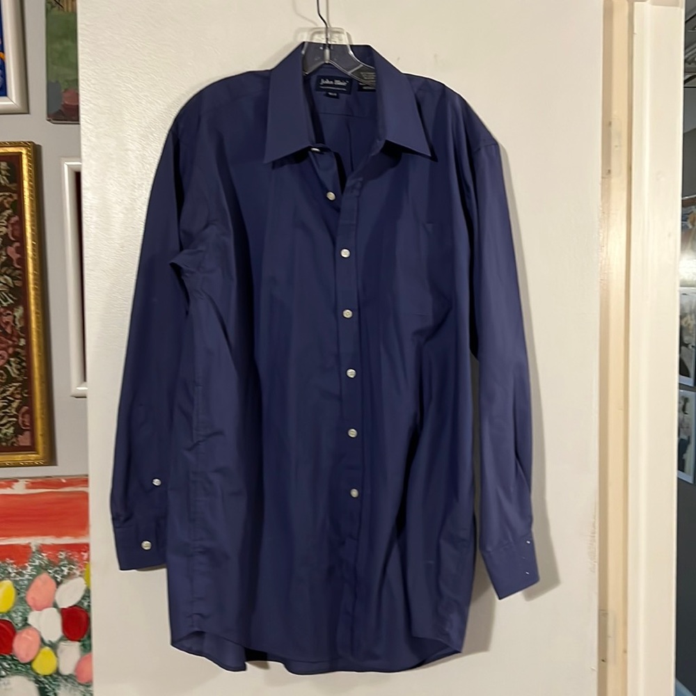 John Blair mens blue shirt. Poly/cotton